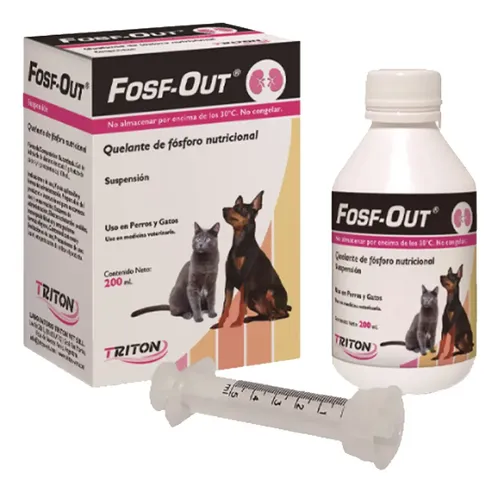 Fosf-out 200ml Enfermedad Tratamiento Renal Perros Gatos