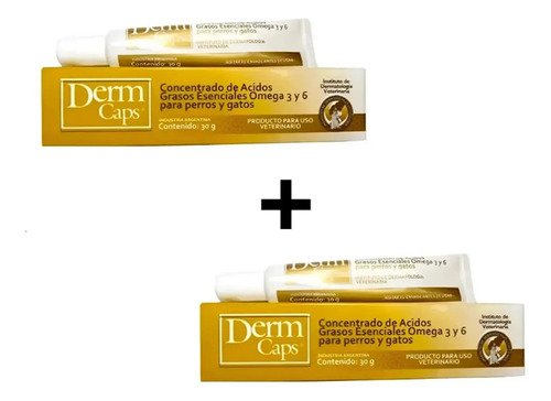 Derm Caps X2 Unidades Perro Gato Complejo Vitaminico 30 Gr