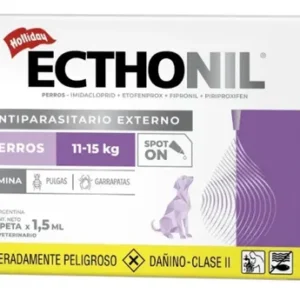 Ecthonil Pipeta Pulga Garrapata Perros 11 A 15kg 1 Mes Azul