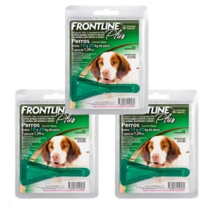 Pipeta Front Line Plus Perro 10 A 20kg X3uni Pulga Garrapata Verde