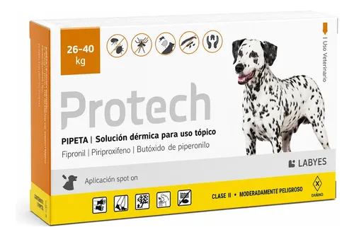 Pipeta Protech Perros 26 A 40 Kg Pulgas Garrapatas Mosquitos Naranja Claro - Image 4