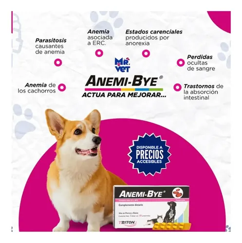 Anemi-bye 20 Comp. Hierro Para Perros Y Gatos Anemia - Image 5
