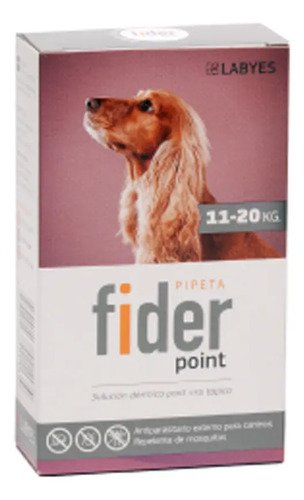 Pipeta Fider Point 11 A 20kg X3 Unid Perro Pulgas Garrapatas Naranja Claro - Image 2