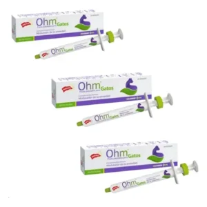 Ohm Pasta Palatable Jeringa 7gr Gatos Disminuye Ansiedad X 3