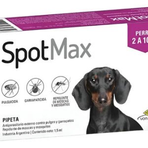 Pipeta Spotmax Perros 2 A 10kg Pulgas Garrapatas Mosquitos Rojo