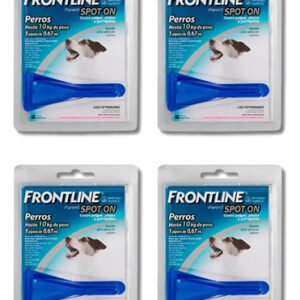 Pipeta Para Perros Frontline Spot On Hasta 10 Kg Pulgas X4 Azul