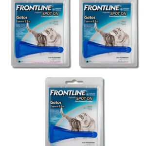 Pipeta Gatos Frontline Spot On Elimina Pulgas Piojos X3 Unid Azul Acero