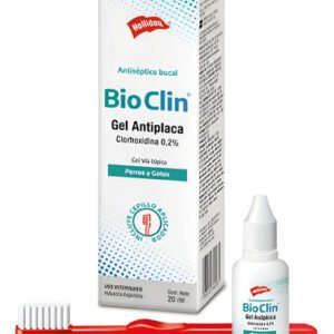 Bio Clin Gel Antiplaca Con Cepillo Para Perros Y Gatos 20 Ml Sin Sabor