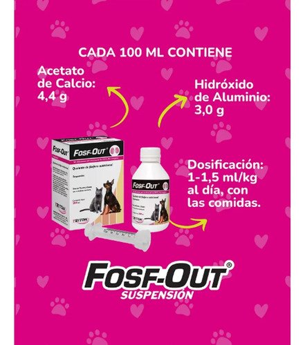 Fosf-out 200ml Enfermedad Tratamiento Renal Perros Gatos - Image 4