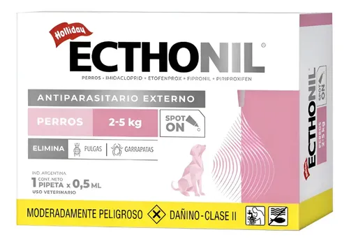 Ecthonil Pipeta Pulga Garrapata Control Ambiental Perro 2-5k Agua