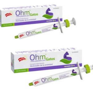 Ohm Pasta Palatable Jeringa 7gr Gatos Disminuye Ansiedad X 2