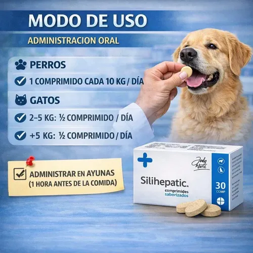 Silihepatic Hepatoprotector Para Perros Gatos 30 Comp - Image 4