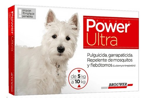 Pipeta Power Ultra Perro 5 A 10 Kg Pulgas Garrapatas Moscas Agua