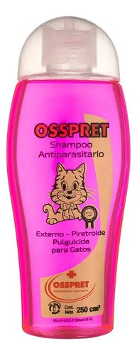 Shampoo Antiparasitario Gatos Osspret 250 Ml Pulgas Garrapat