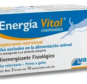 Suplemento Energía Vital Perros Y Gatos Mayors 30 Comprimidos