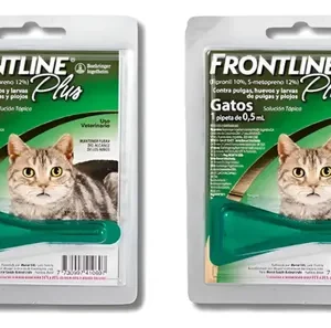 Pipeta Gatos Frontline Plus X2 Elimina Pulgas Y Garrapatas Agua