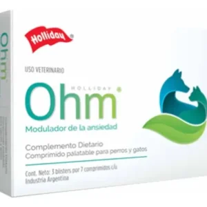 Ohm Ansiolítico Natural Perros Gatos 21 Comprimidos Palatables Holliday