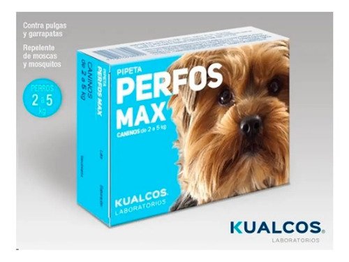 Pipeta Perfos Perros 2 A 5 Kg Pulgas Garrapatas Mosquitos Celeste - Image 2