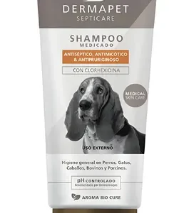 Shampoo Dermapet Septicare Hipoalergenico 250ml Perros Gatos Coco