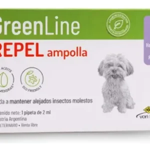 Greenline Pipeta Repelente Pulgas Garrapata Hasta 10kg Perro Agua