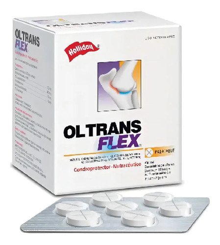 Suplemento Condroprotector Ol Trans Flex Holliday Mascota Perro 70 Comprimidos Pollo - Image 2