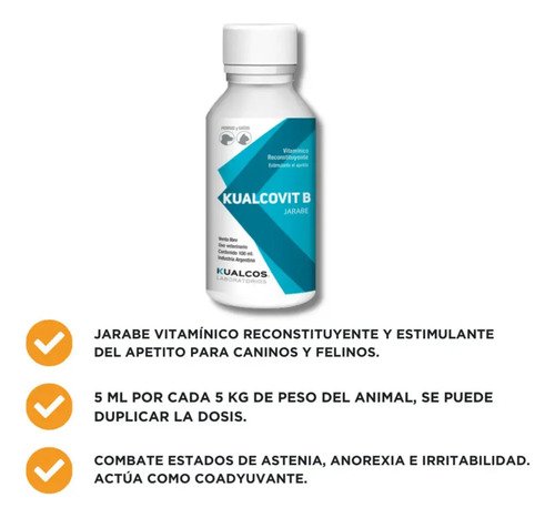 Kualcovit B Jarabe 100ml X2 Unidades Suplemento Vitaminico - Image 2