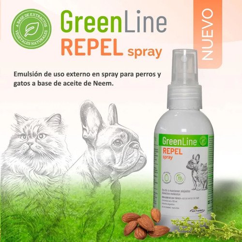 Greenline Spray Natural Repel 125ml Pulga Mosquito Garrapata Verde Claro - Image 2