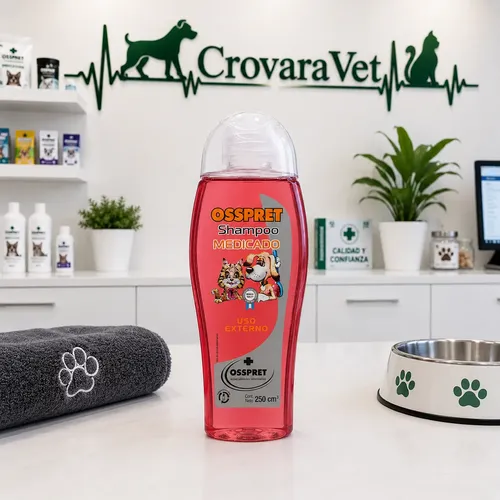 Shampoo Para Perros Y Gatos Osspret Medicado 250 Ml Coco - Image 3