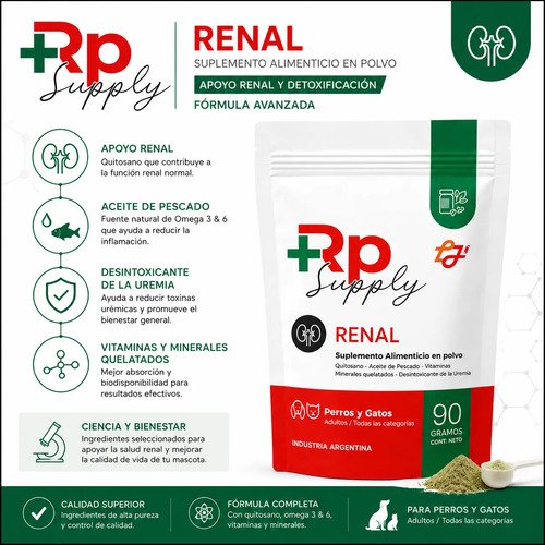 Suplemento Polvo Rp Renal X90 Gr Vitaminas Perro Gato - Image 4