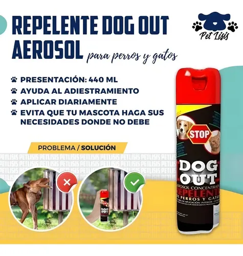 Dog Out Aerosol 440ml Repelente Perros Gatos Mascotas - Image 3