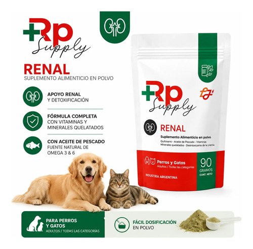 Suplemento Polvo Rp Renal X90 Gr Vitaminas Perro Gato - Image 2