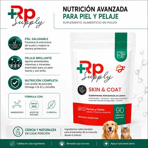 Suplemento Polvo Rp Skin & Coat 90 Gr Omega 3 Y 6 Perro Gato - Image 3
