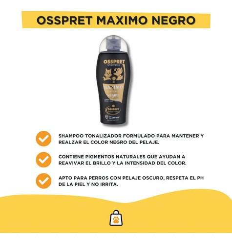 Shampoo Tonalizador Negro Osspret 250 Cc Avena - Image 2