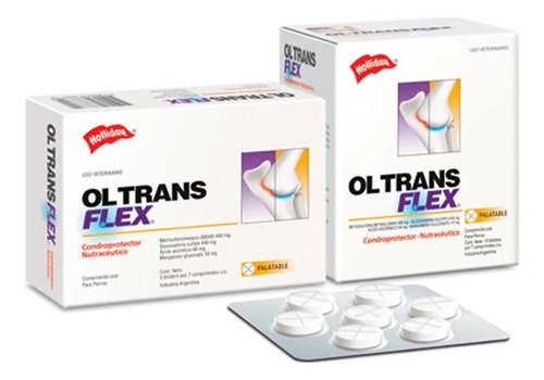 Suplemento Condroprotector Ol Trans Flex Holliday Mascota Perro 70 Comprimidos Pollo - Image 5