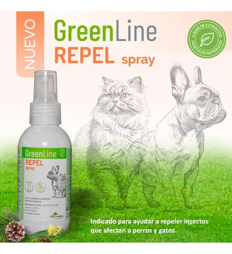 Greenline Spray Natural Repel 125ml Pulga Mosquito Garrapata Verde Claro - Image 5
