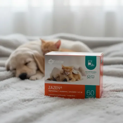 Suplemento Antiestrés Para Perros Y Gatos Con Valeriana Y Triptófano X 60 Comprimidos Janvier - Imagen 3