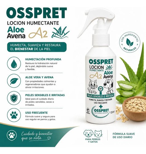 Perfume Para Mascotas Osspret Loción Humectante 125ml Neutro - Imagen 5