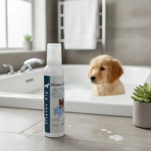 Espuma En Seco Perros Pulguicida Garrapaticida Silatox Dip Coco - Imagen 4