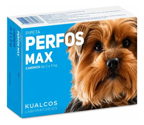 Pipeta Perfos Perros 2 A 5 Kg Pulgas Garrapatas Mosquitos Celeste