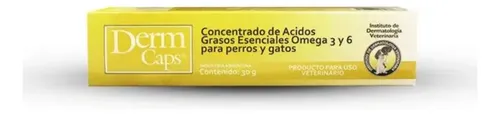 Derm Caps Pomo X 30 Grs Omega 3 Y 6 Perros Gatos Pelaje - Imagen 2