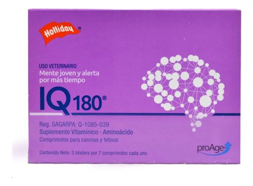 Iq180 21 Comp Neuroprotector Perros Y Gatos Pack X 2 - Imagen 2