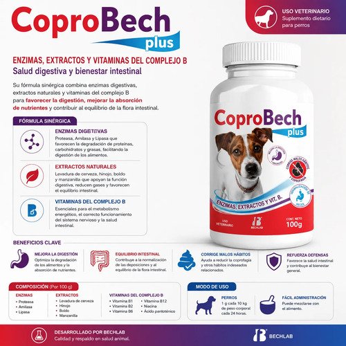 Coprobech Coprofagia Suplemento Perros 100grs - Imagen 3