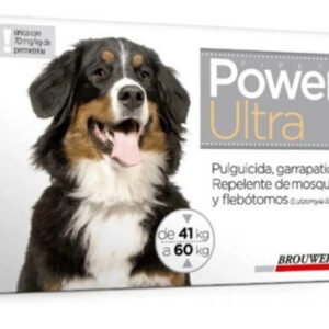 Pipeta Power Ultra Perro 41 A 60kg Pack X2 Pulgas Garrapatas Power 40 A 60kg