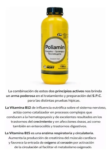 Poliamin Vitaminico Equino Bovino 1lt - Nort - Imagen 4