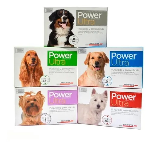 Pipeta Power Ultra Perro 41 A 60kg Pack X2 Pulgas Garrapatas Power 40 A 60kg - Imagen 4
