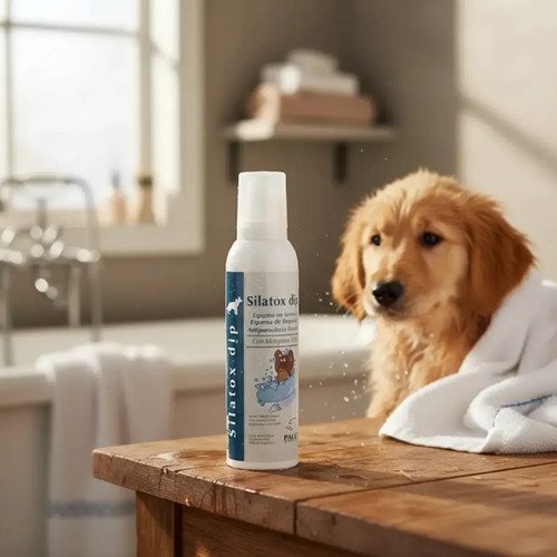 Espuma En Seco Perros Pulguicida Garrapaticida Silatox Dip Coco - Imagen 5