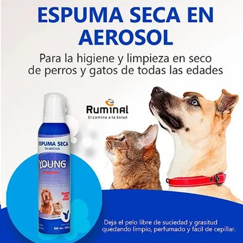 Shampoo Espuma Baño Seco Spray Perros Gatos Peluqueria Limón - Imagen 4