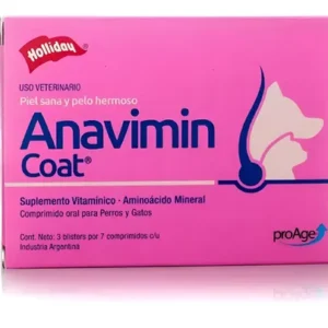 Anavimin Coat Perros Gatos Caída De Pelo Brillo X21 Comp