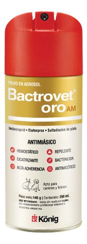 Curabichera Perros Y Gatos Cicatrizante Bactrovet Oro X250ml - Imagen 5