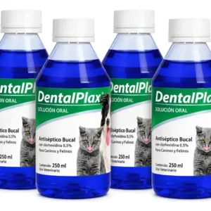 Liquido Antiséptico Bucal Dental Plax X 4u Para Perros Gatos Pollo